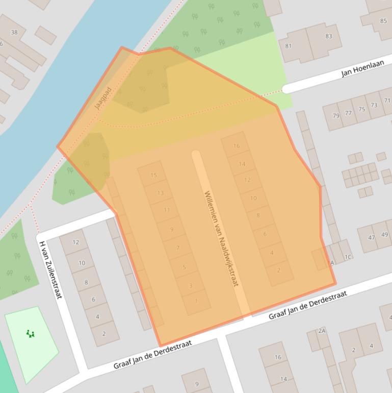 Kaart van postcodegebied 3417BC.