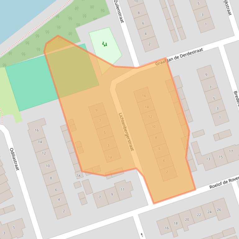 Kaart van postcodegebied 3417BD.
