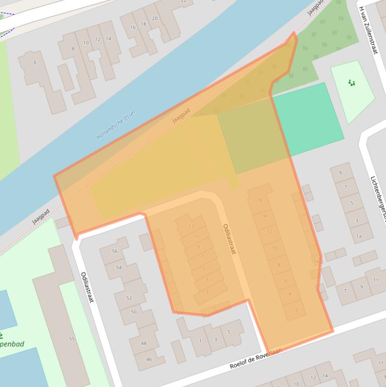 Kaart van postcodegebied 3417BG.