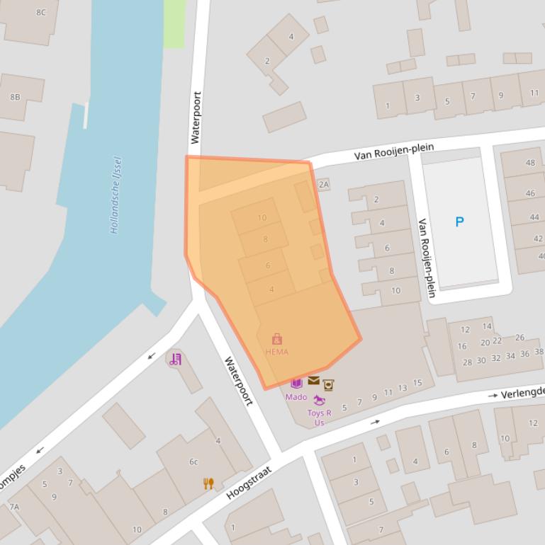 Kaart van postcodegebied 3417BL.