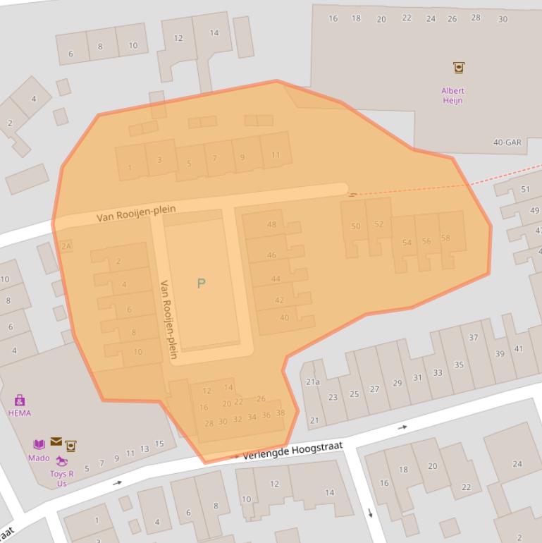 Kaart van postcodegebied 3417BM.