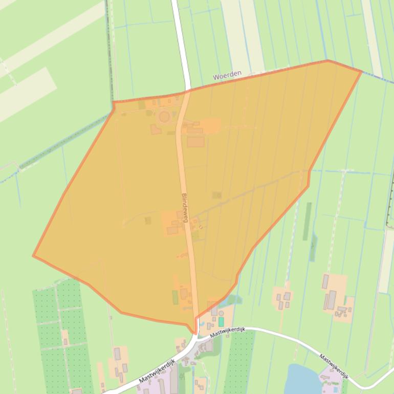 Kaart van postcodegebied 3417BN.