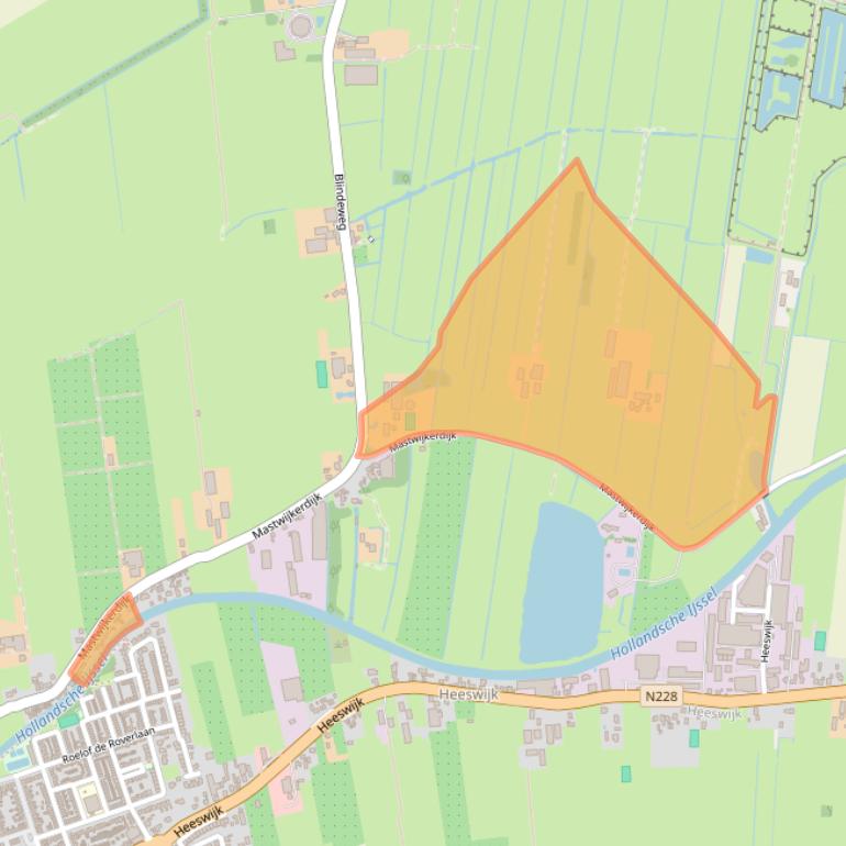 Kaart van postcodegebied 3417BR.