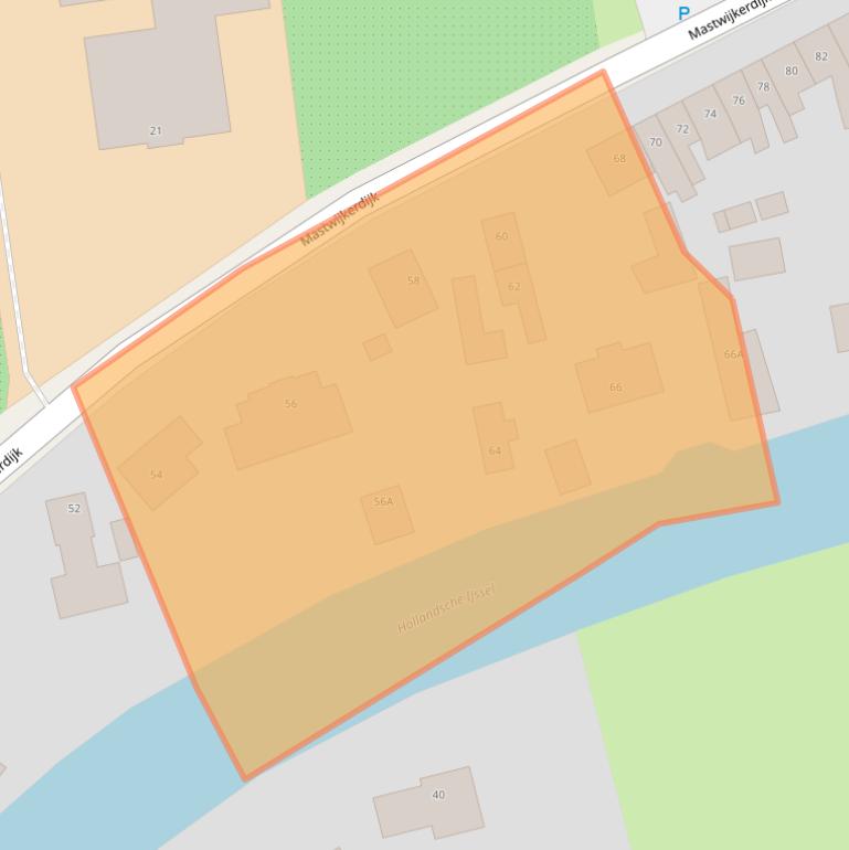 Kaart van postcodegebied 3417BS.