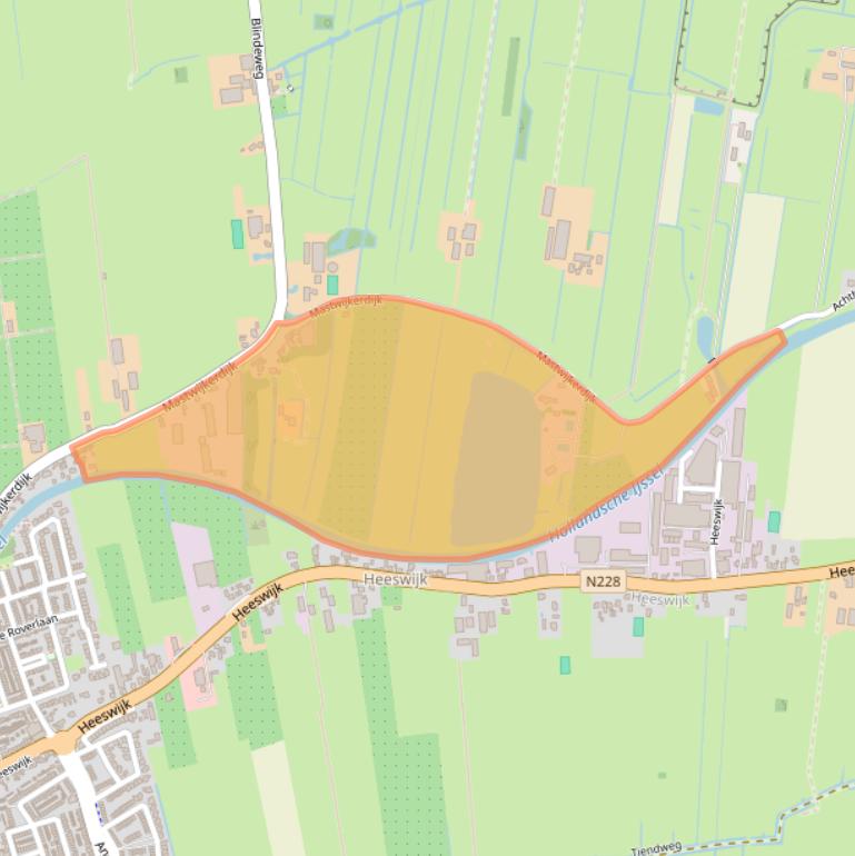 Kaart van postcodegebied 3417BT.