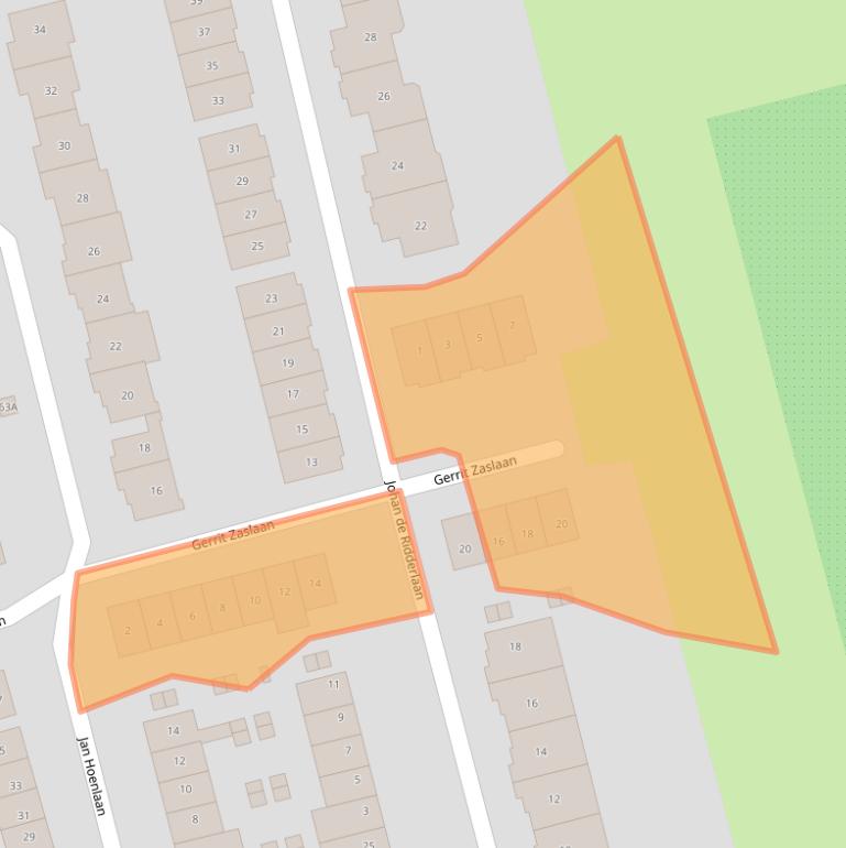 Kaart van postcodegebied 3417CD.