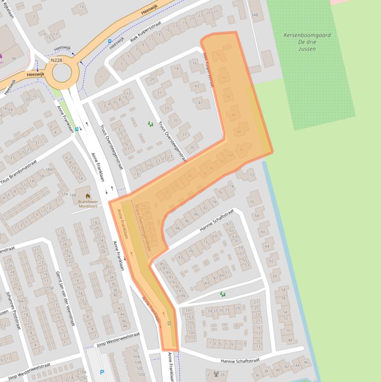 Kaart van postcodegebied 3417CN.