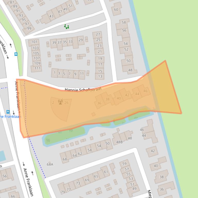 Kaart van postcodegebied 3417CT.