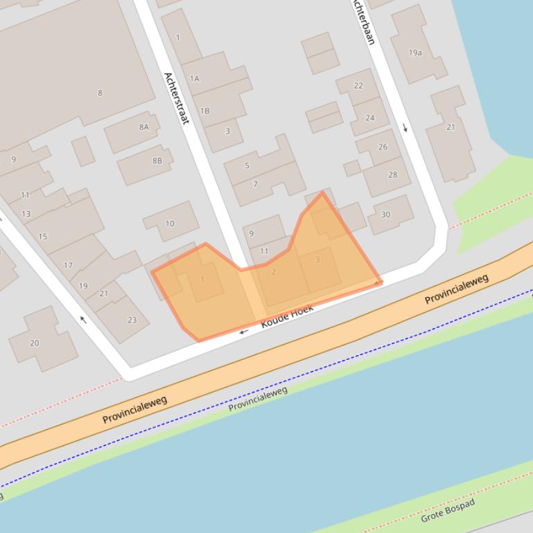 Kaart van postcodegebied 3417EE.