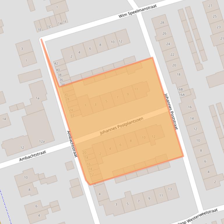 Kaart van postcodegebied 3417ES.