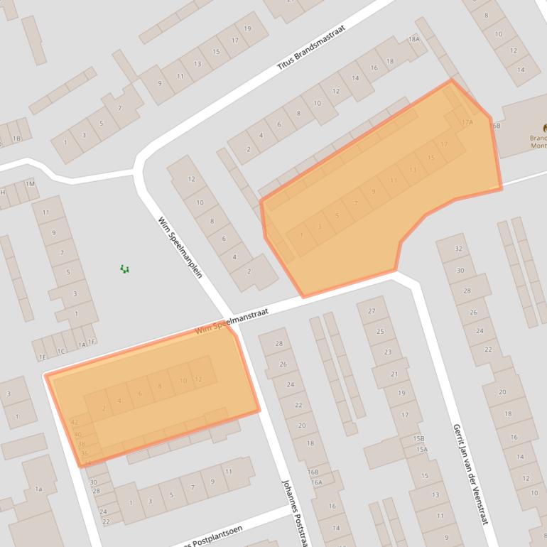 Kaart van postcodegebied 3417ET.