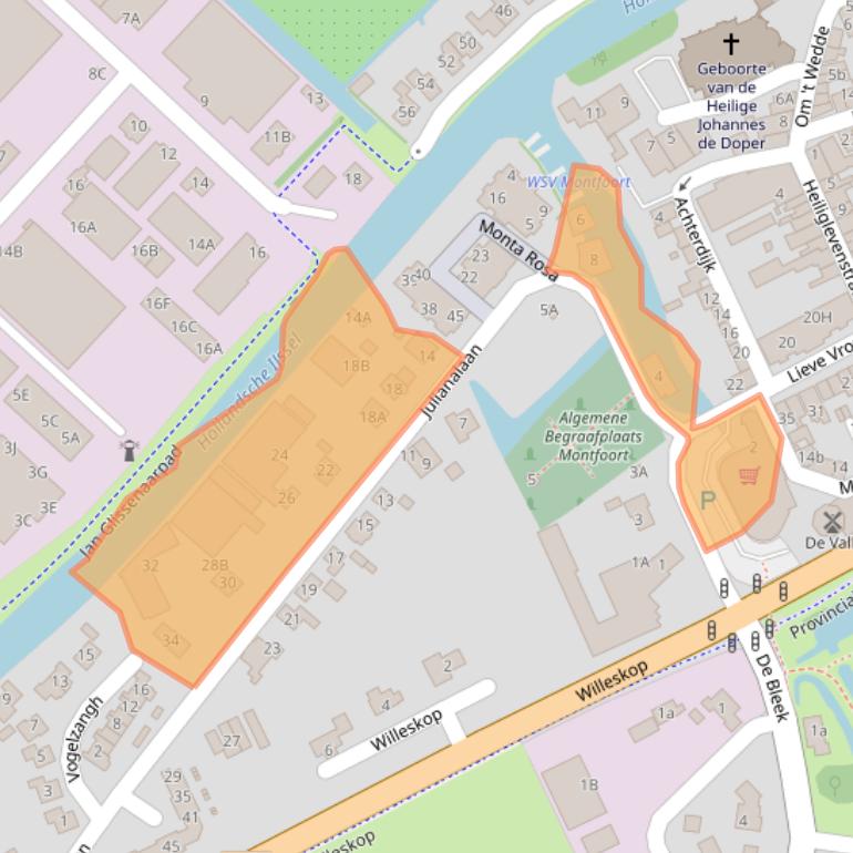 Kaart van postcodegebied 3417GK.