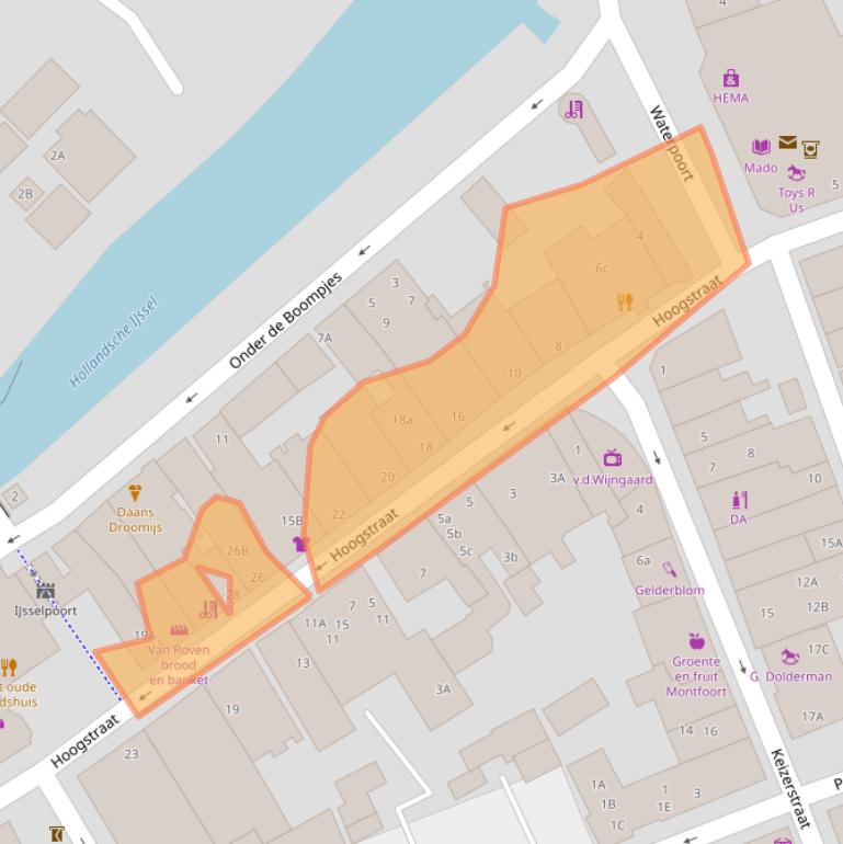 Kaart van postcodegebied 3417HC.