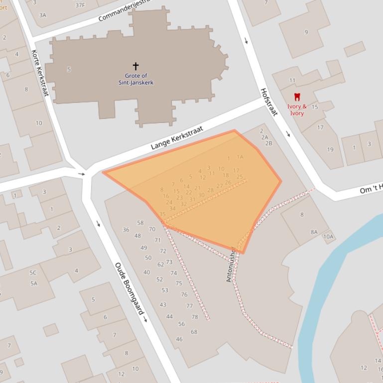 Kaart van postcodegebied 3417JL.