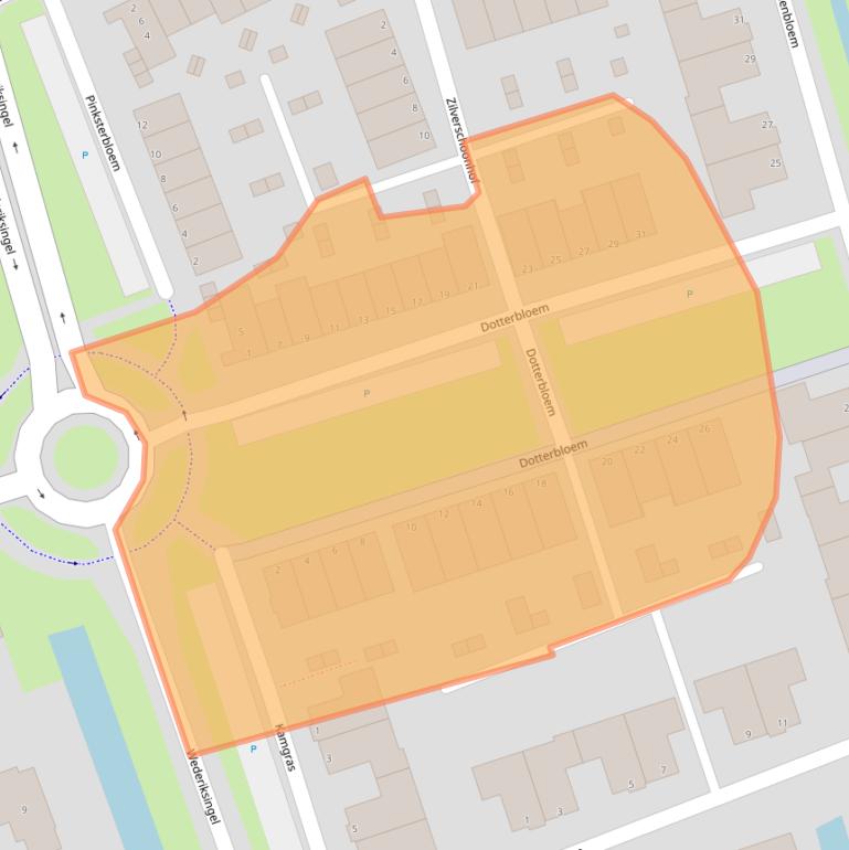 Kaart van postcodegebied 3417LC.