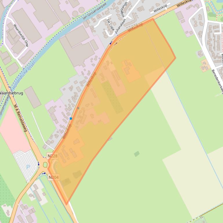 Kaart van postcodegebied 3417MA.