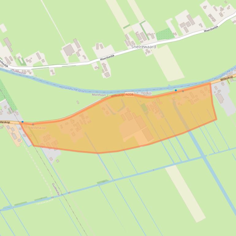 Kaart van postcodegebied 3417MC.