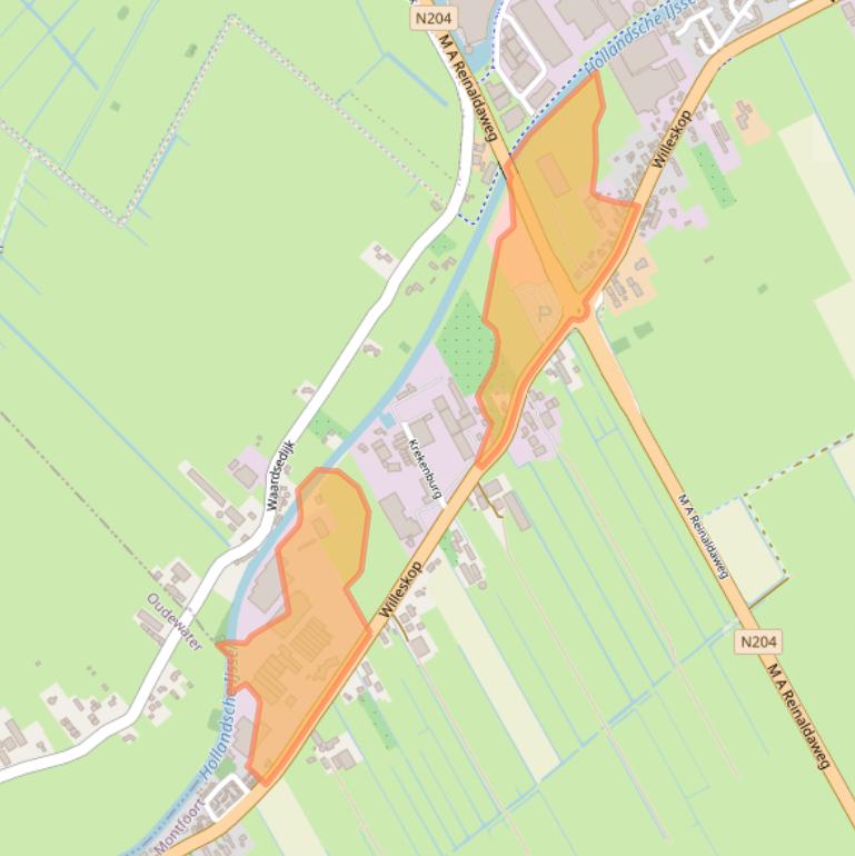 Kaart van postcodegebied 3417ME.