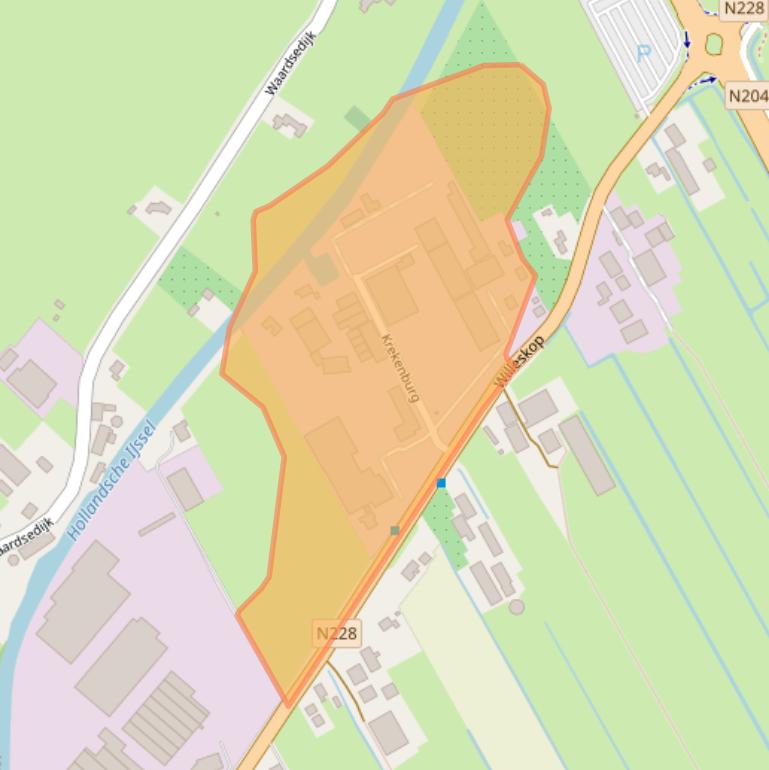 Kaart van postcodegebied 3417MH.