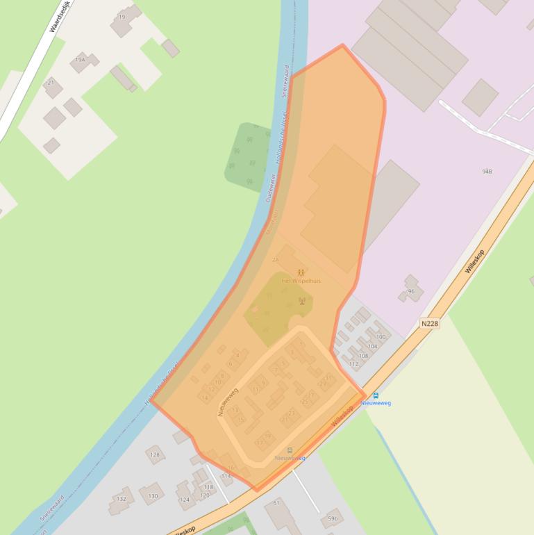 Kaart van postcodegebied 3417MJ.