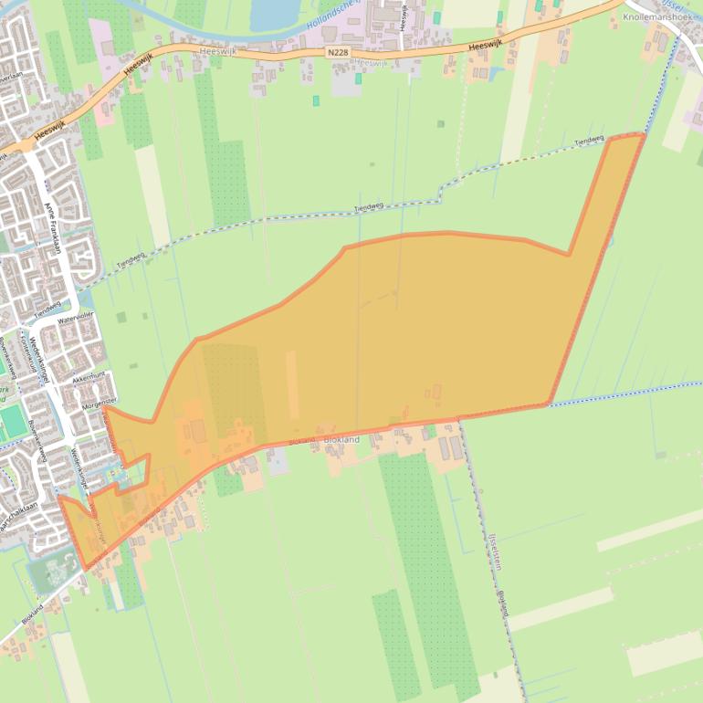 Kaart van postcodegebied 3417MN.