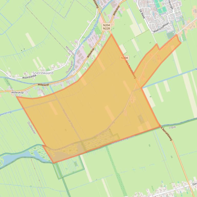 Kaart van postcodegebied 3417MR.