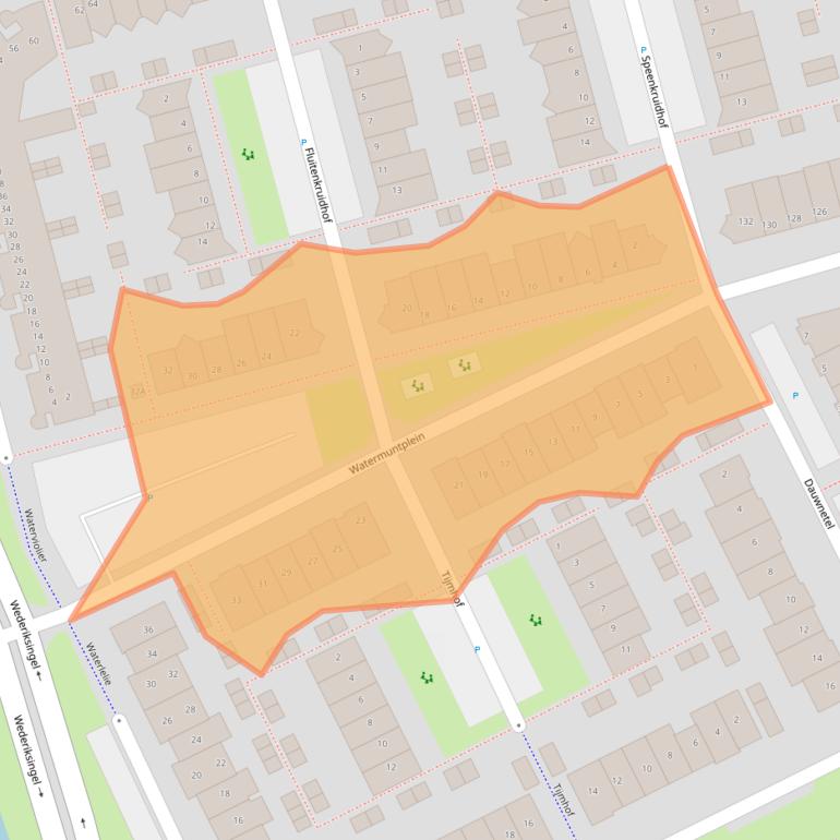 Kaart van postcodegebied 3417RE.