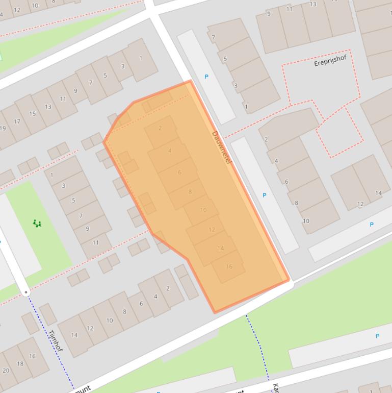 Kaart van postcodegebied 3417RG.