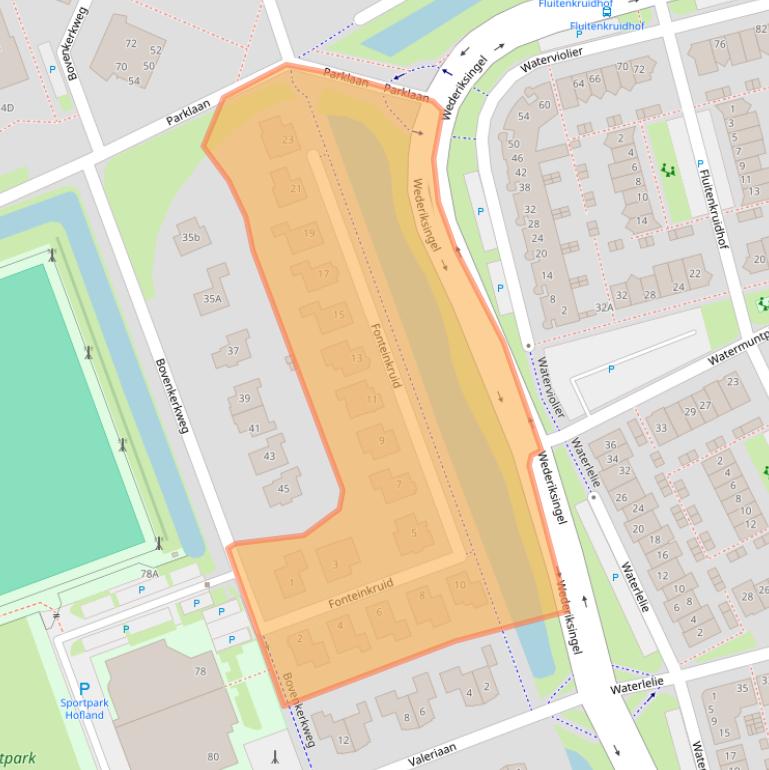 Kaart van postcodegebied 3417RP.