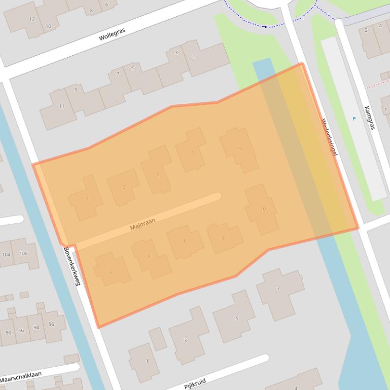 Kaart van postcodegebied 3417RW.