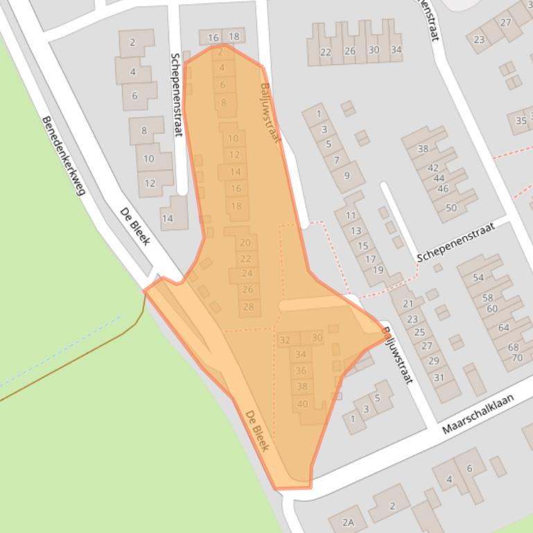 Kaart van postcodegebied 3417SC.