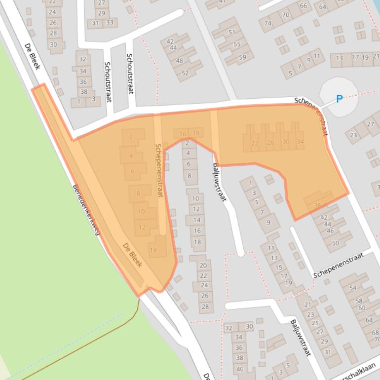 Kaart van postcodegebied 3417SJ.