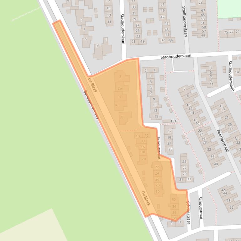 Kaart van postcodegebied 3417SP.