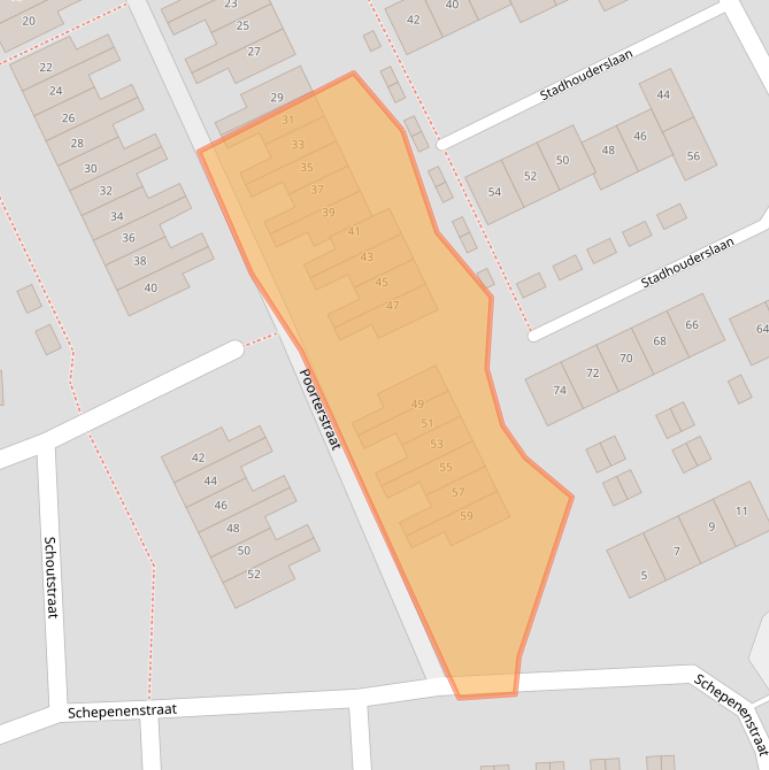 Kaart van postcodegebied 3417ST.