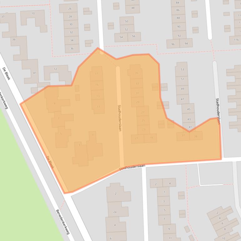 Kaart van postcodegebied 3417TT.