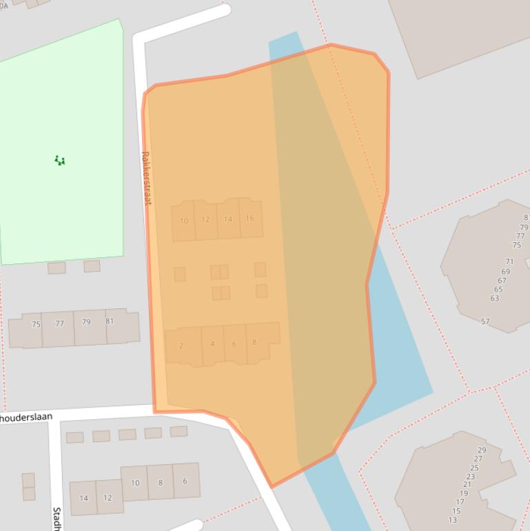 Kaart van postcodegebied 3417TZ.