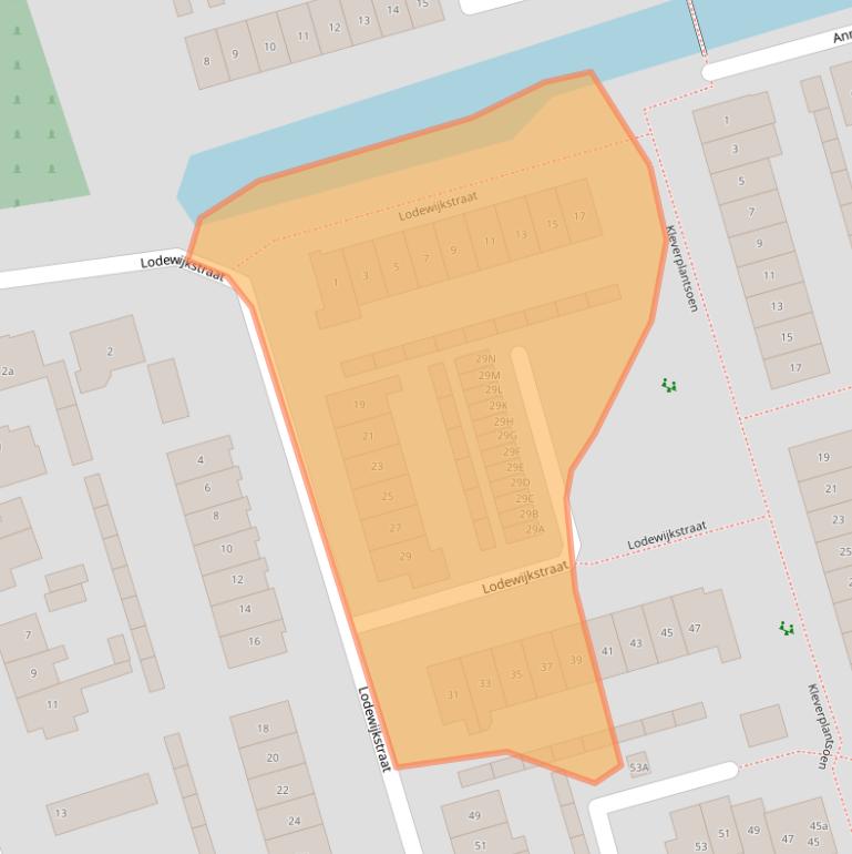Kaart van postcodegebied 3417VC.
