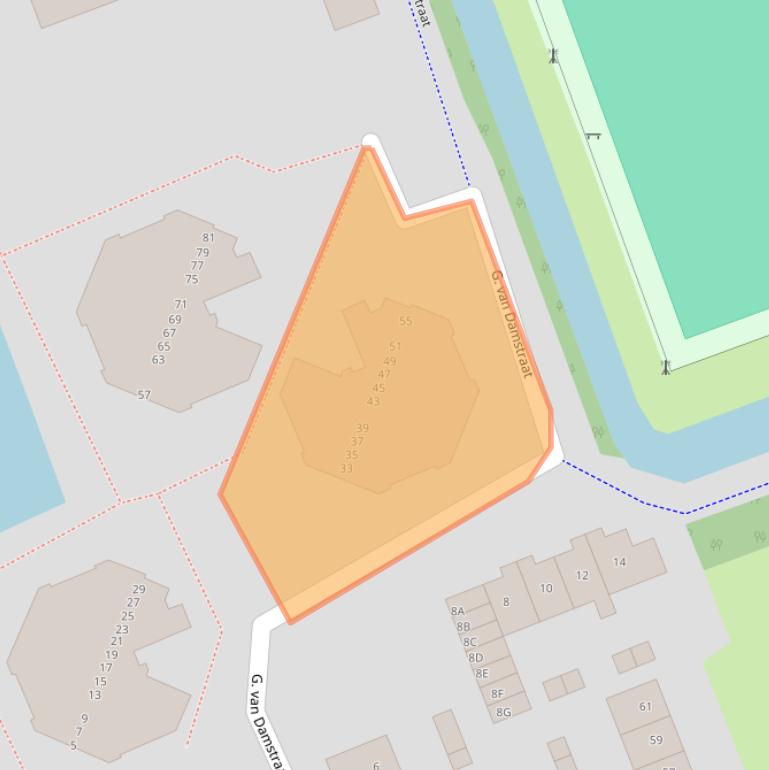 Kaart van postcodegebied 3417WC.