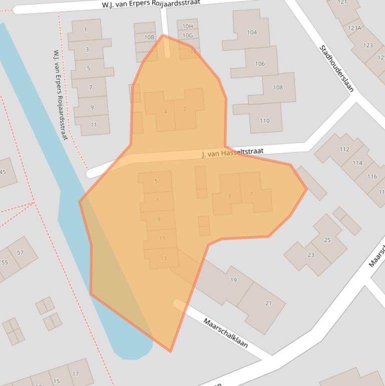Kaart van postcodegebied 3417WH.