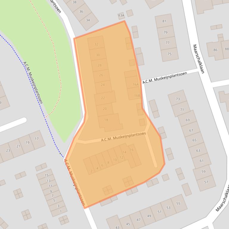 Kaart van postcodegebied 3417WP.