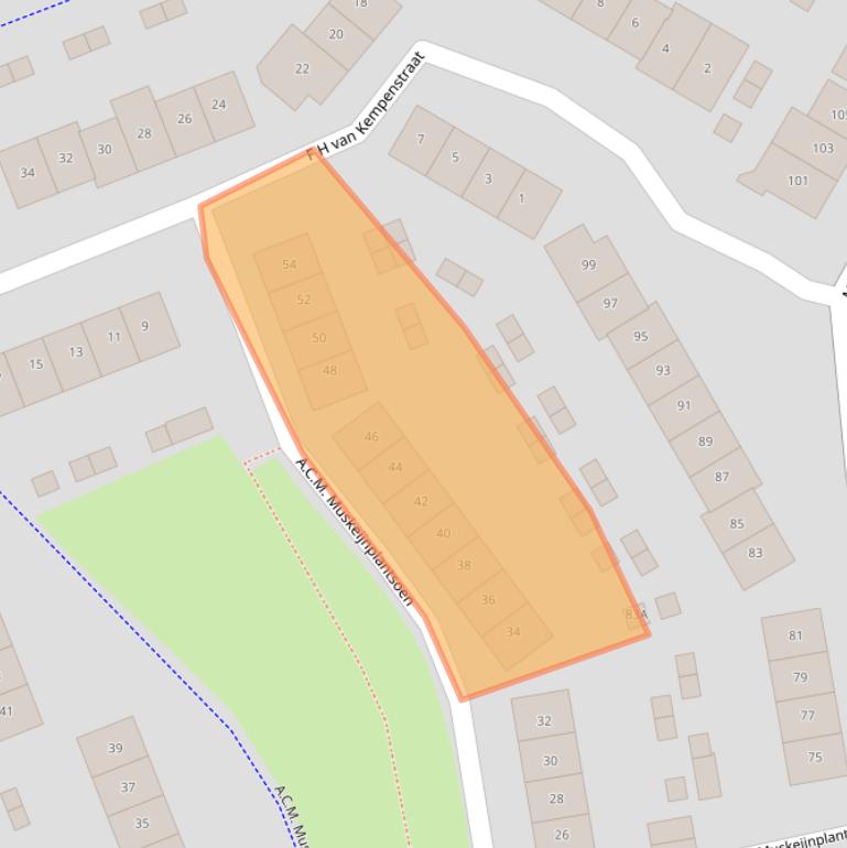 Kaart van postcodegebied 3417WR.