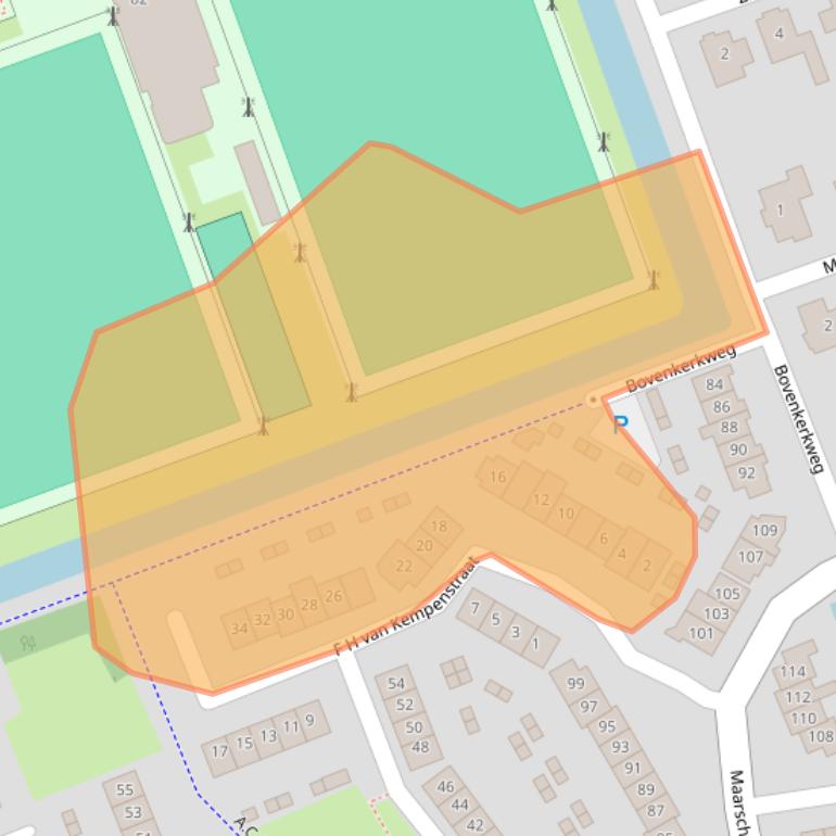 Kaart van postcodegebied 3417WT.