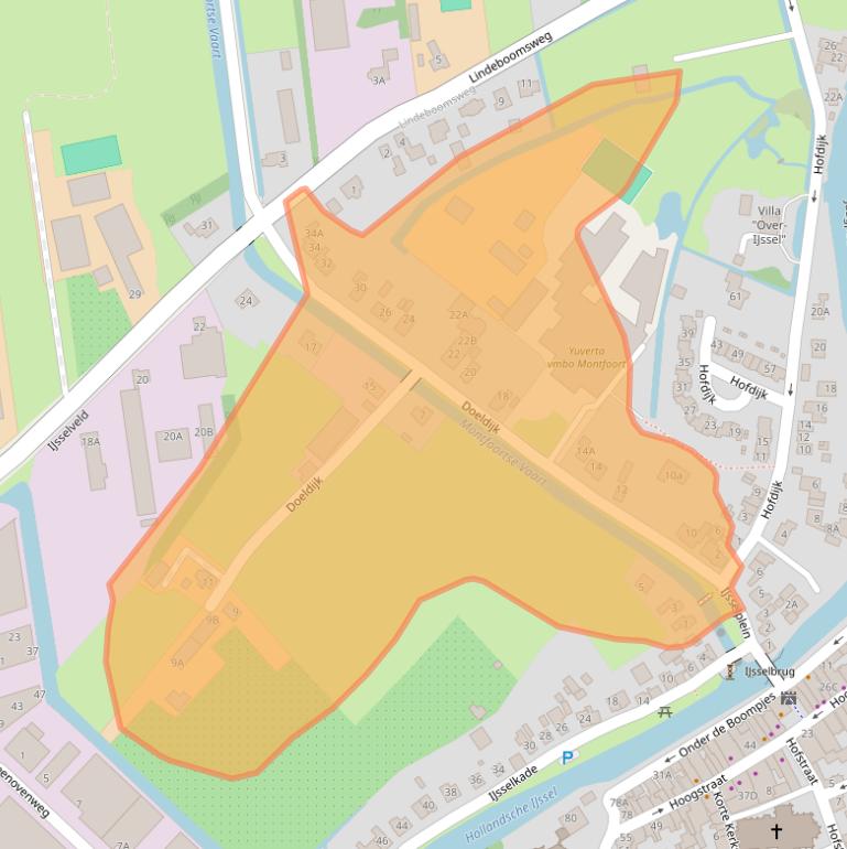 Kaart van postcodegebied 3417XD.