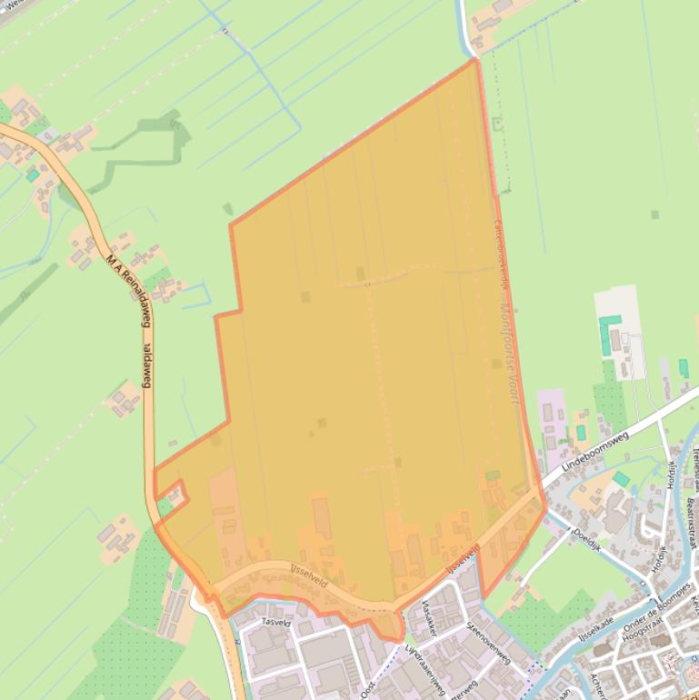 Kaart van postcodegebied 3417XH.