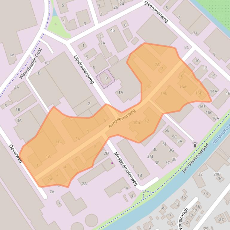 Kaart van postcodegebied 3417XL.