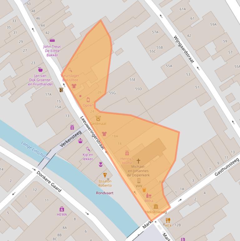 Kaart van postcodegebied 3421AC.