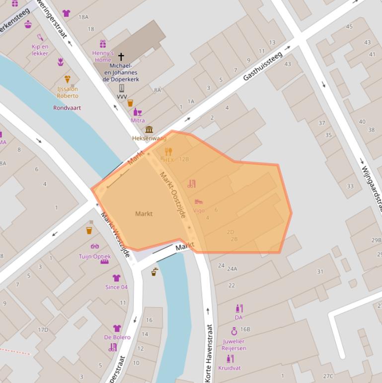 Kaart van postcodegebied 3421AE.