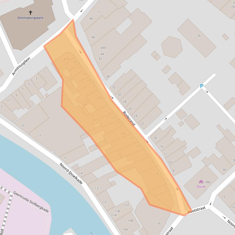 Kaart van postcodegebied 3421BA.