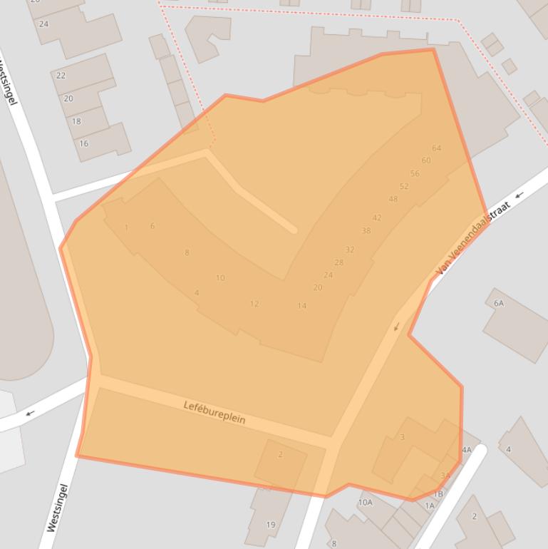 Kaart van postcodegebied 3421BG.