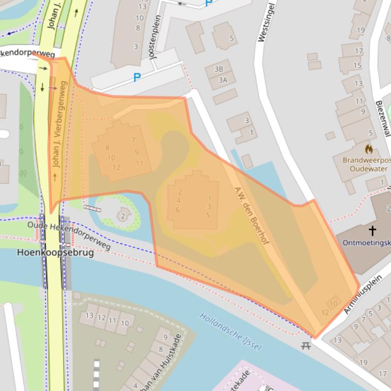 Kaart van postcodegebied 3421BM.